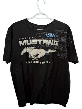 Ford Black Mustang Graphic Short Sleeve Tee